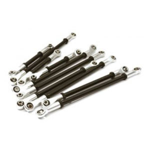 Alloy Machined Steering & Suspension Linkage Set (10) for Traxxas 1/10 TRX-4C28195SILVER –