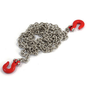 96cm Silver Chain and Hook Set Red